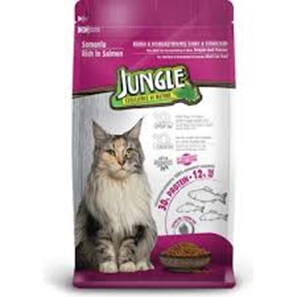 JUNGLE KISIR KEDİ MAMA SOMONLU 1,5.KG