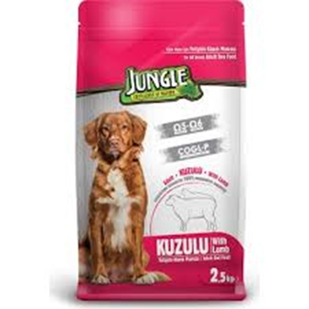 JUNGLE YETİŞKİN KÖPEK MAMA KUZULU 2,5.KG