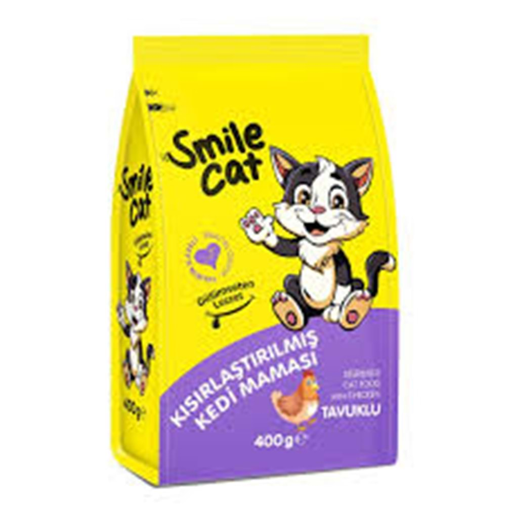 SMİLE CAT KISIRLATIRILMIŞ KEDİ MAMASI 400G