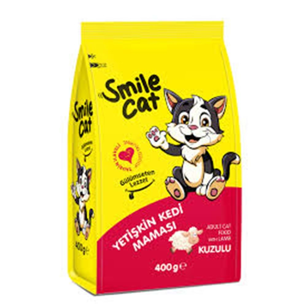 SMİLE CAT YETİŞKİN KEDİ MAMASI KUZULU 400G