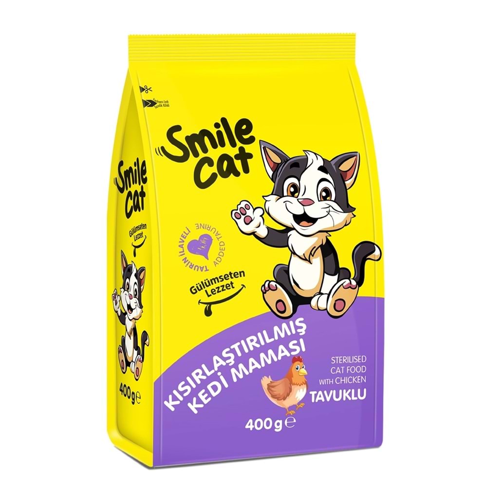 SMİLE CAT YETİŞKİN KEDİ MAMASI TAVUKLU 400G