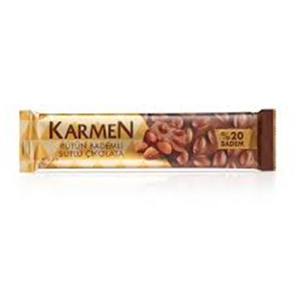 KARMEN I BADEMLİ BAR ÇİKOLATA 25 G