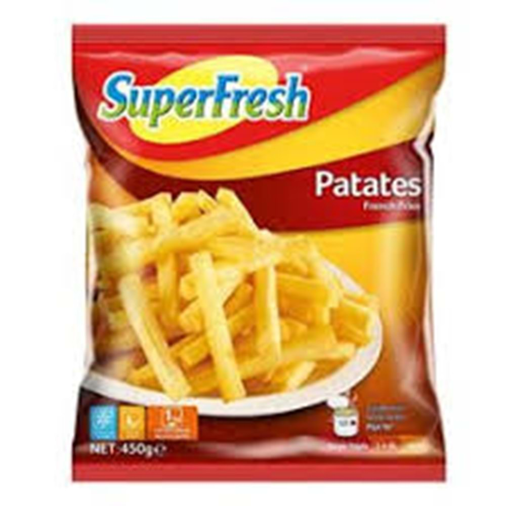 SÜPERFRESH PATATES PARMAK 450 GRX16