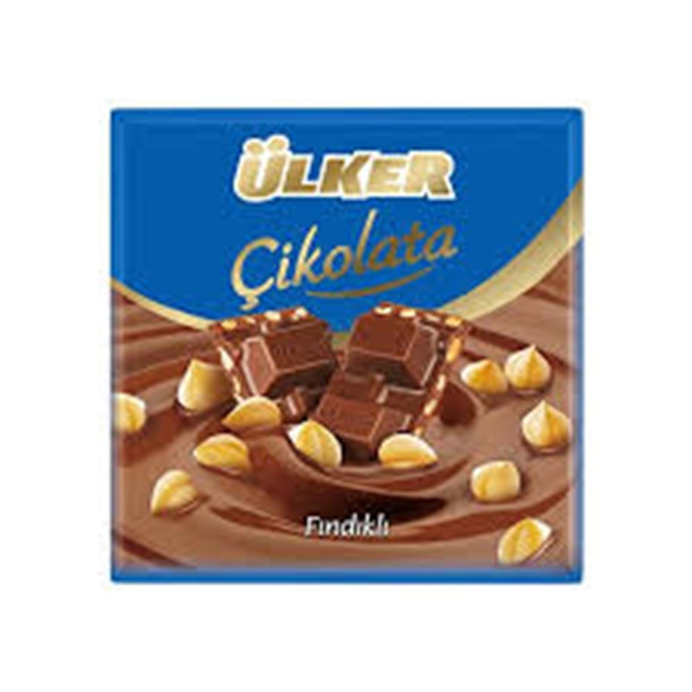 ÜLKER ÇİKOLATA FINDIKLI KARE 60 G