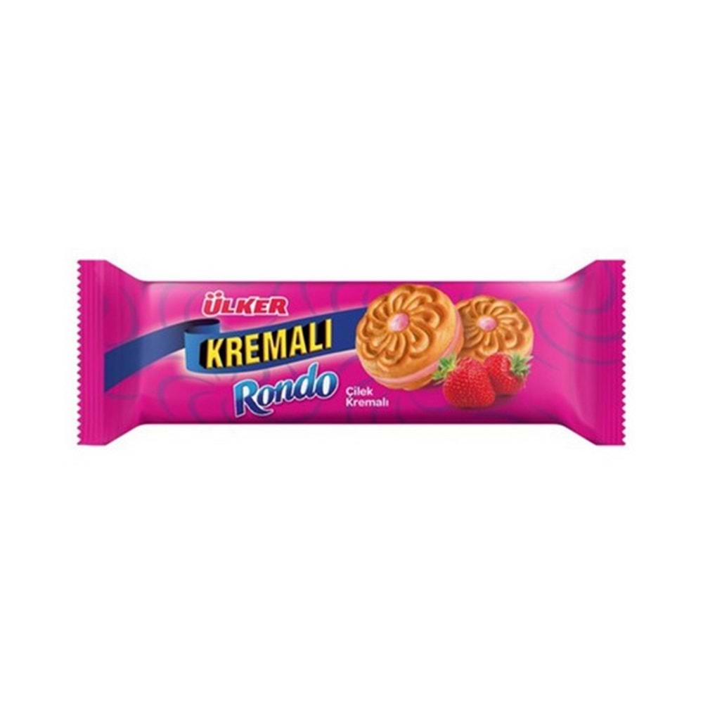 ÜLKER KREMALI BİSKÜVİ ÇİLEKLİ 61 G