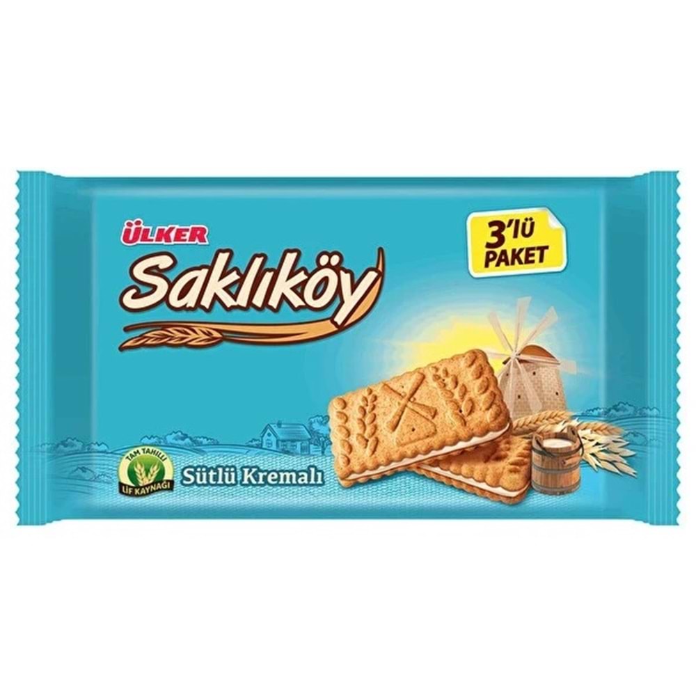ÜLKER SAKLIKÖY SÜTLÜ KREM BİS M.P 3*88 G
