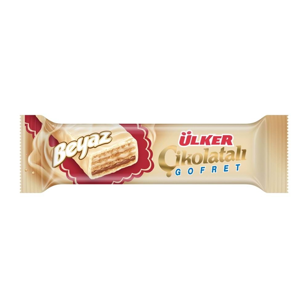 ÜLKER ÇİKOLATALI GOFRET BEYAZ 35 G