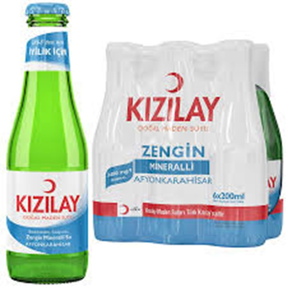 KIZILAY SADE MADEN SUYU 6*200 ML