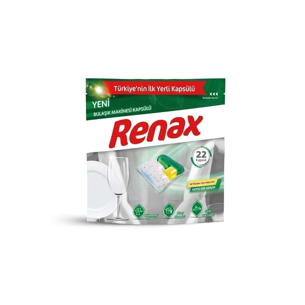 RENAX BULAŞIK MAKİNESİ KAPSÜLÜ 22'Lİ