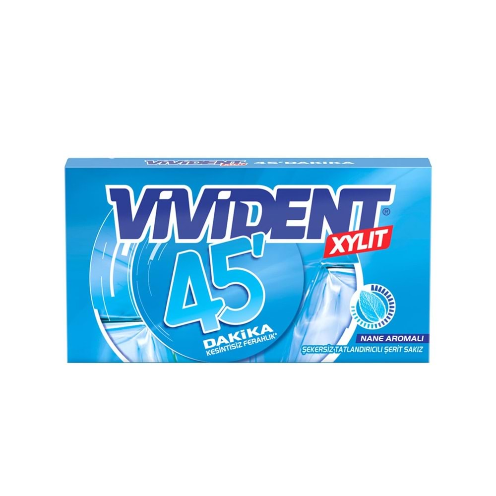 VIVIDENT 45 DAKIKA YESIL NANE AROMALI SAKIZ 26G