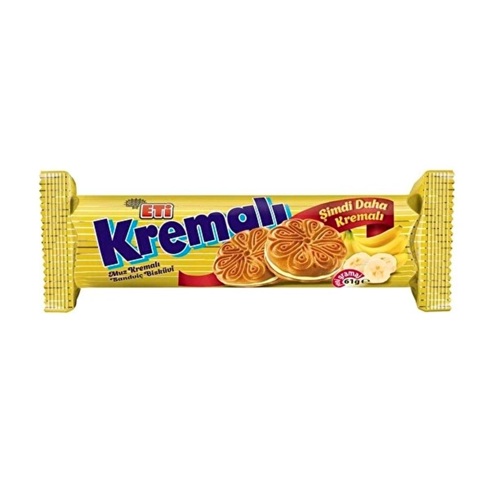 ETİ KREMALI MUZLU BİSKÜVİ 61 G