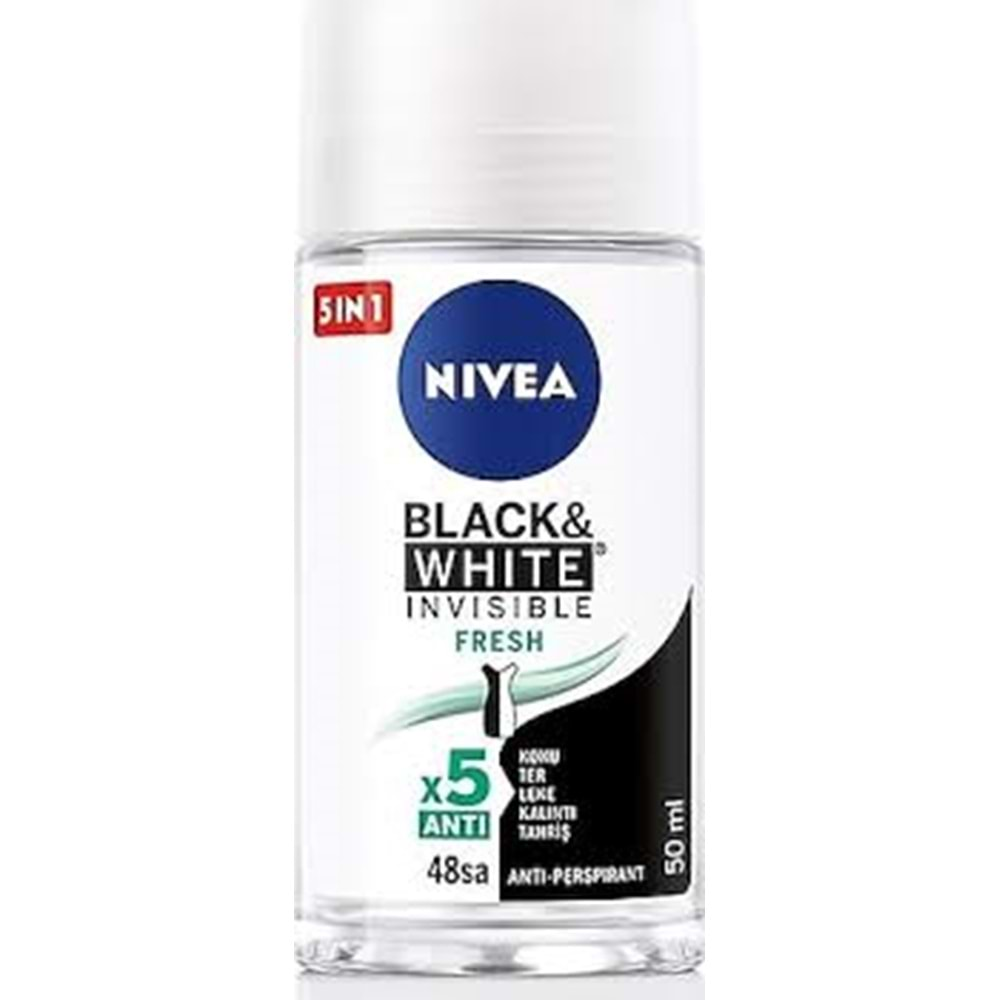 NIVEA INV B&W FRESH KDN ROLL ON 50 ML