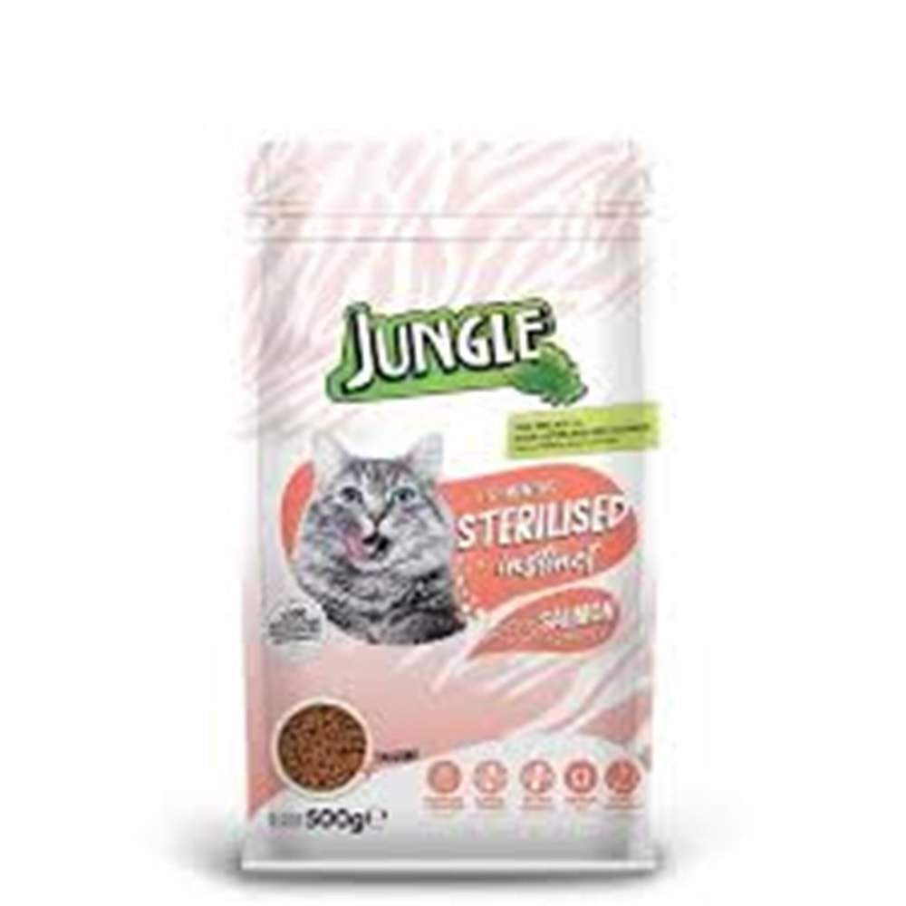 JUNGLE KEDİ MAMASI SOMONLU 500.GR