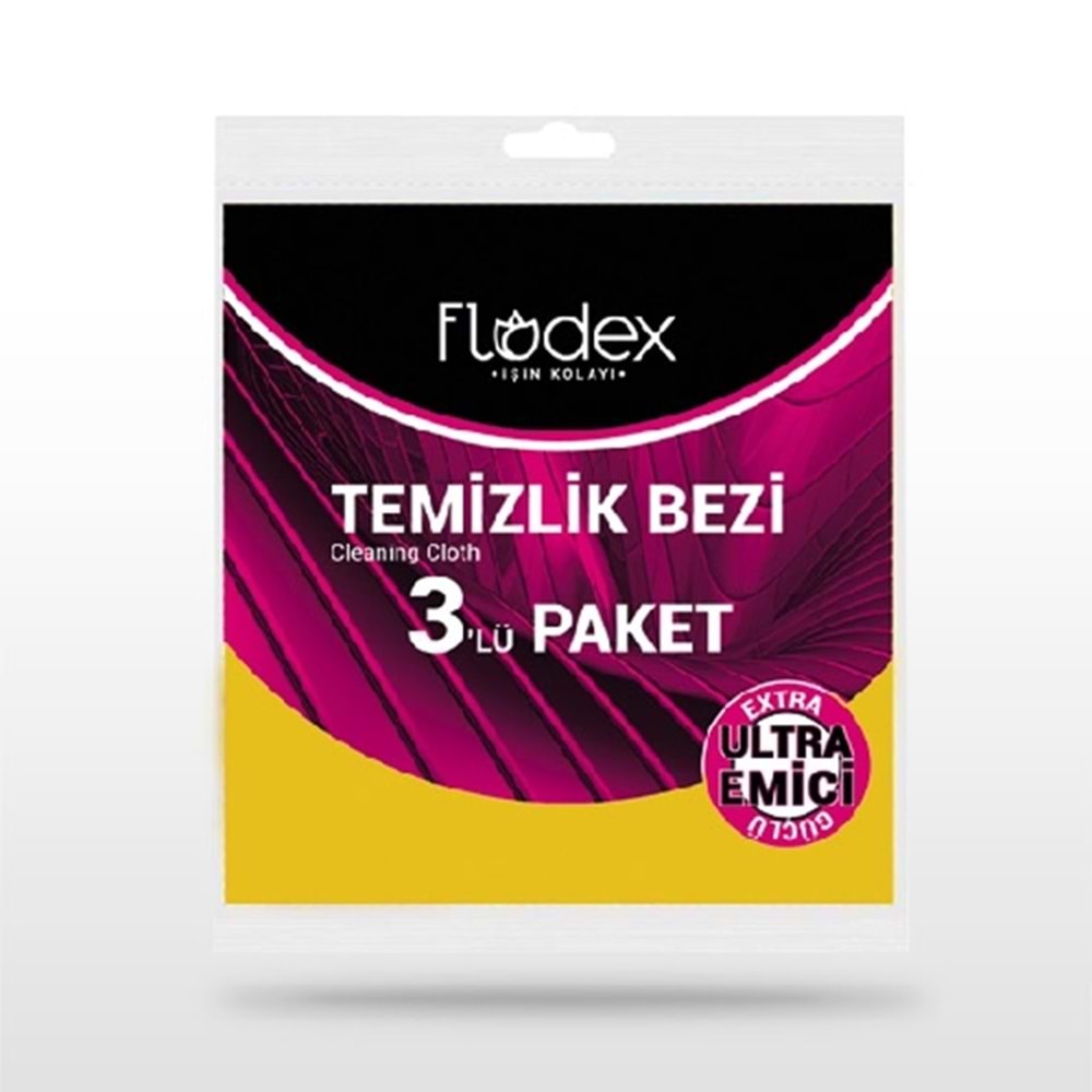 FLODEX 3'LÜ TEMİZLİK BEZİ