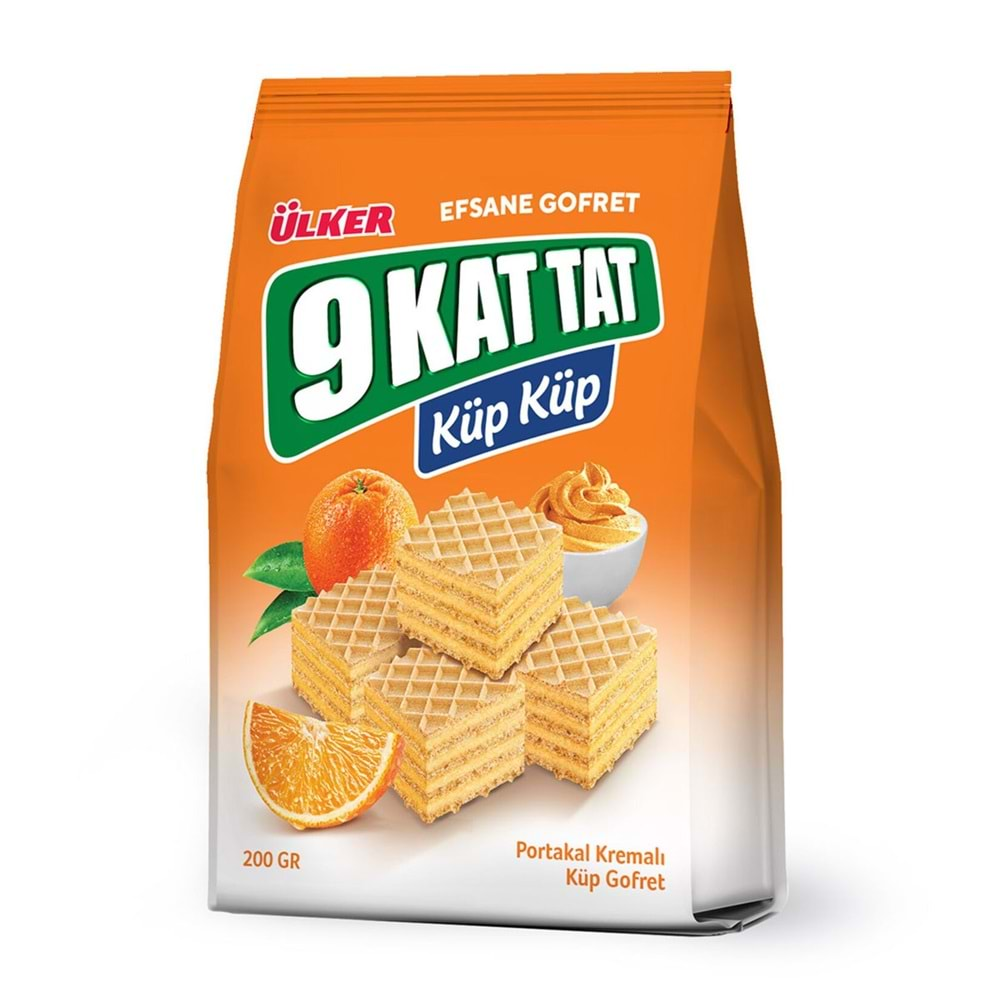 ÜLKER 9 KAT KÜP GOFRET PORTAKALLI 200 G