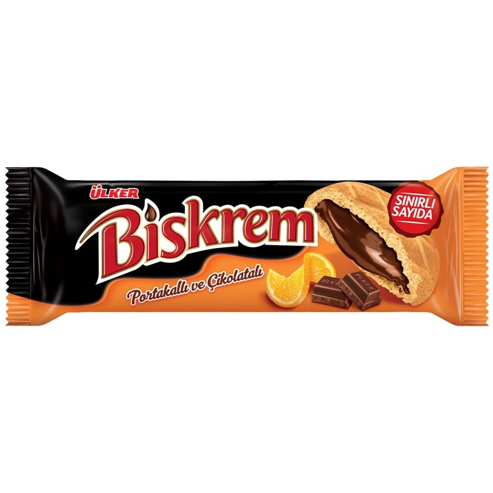 ÜLKER BİSKREM PORTAKALLI BİSKÜVİ 90 G