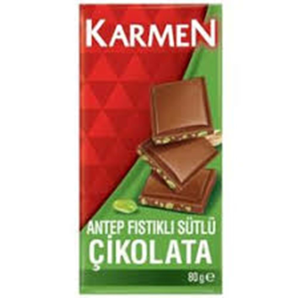 KARMEN ANTEP FISTIKLI ÇİKOLATA 80GR