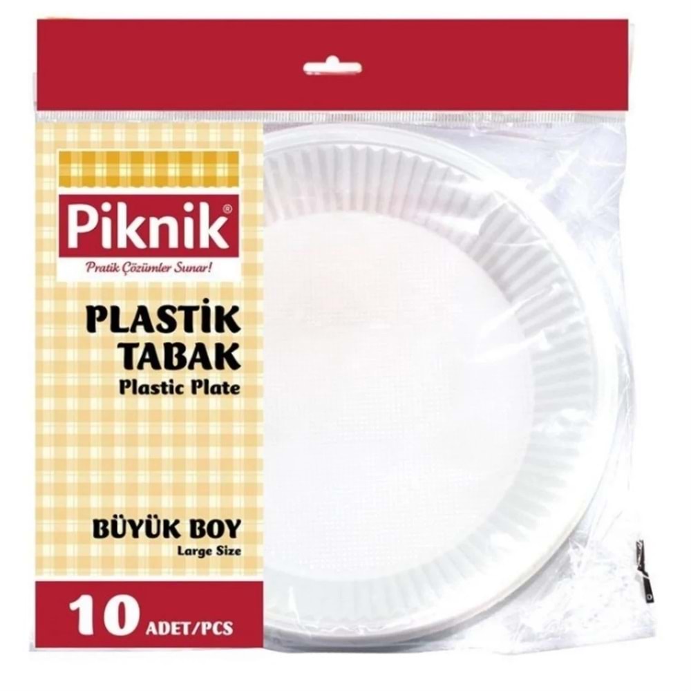 PİKNİK PLASTİK TABAK 10 AD