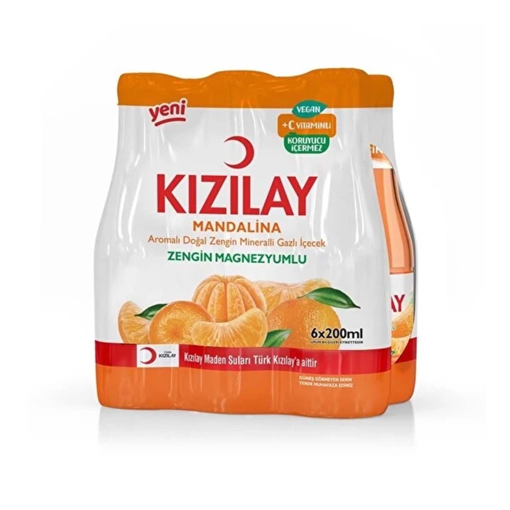 KIZILAY MANDALİNA 6X200ML ADET