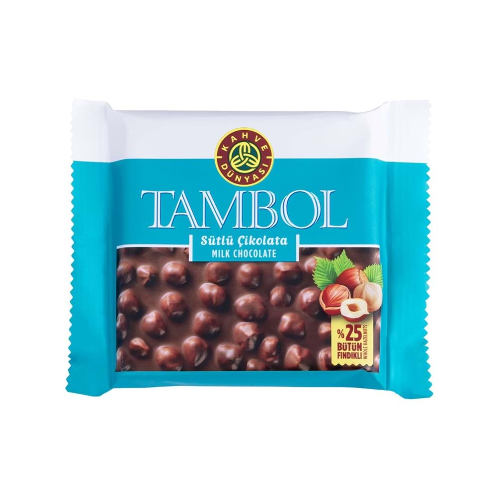 KAHVE DÜNYASI TAMBOL FINDIKLI CIKOLATA 77GR