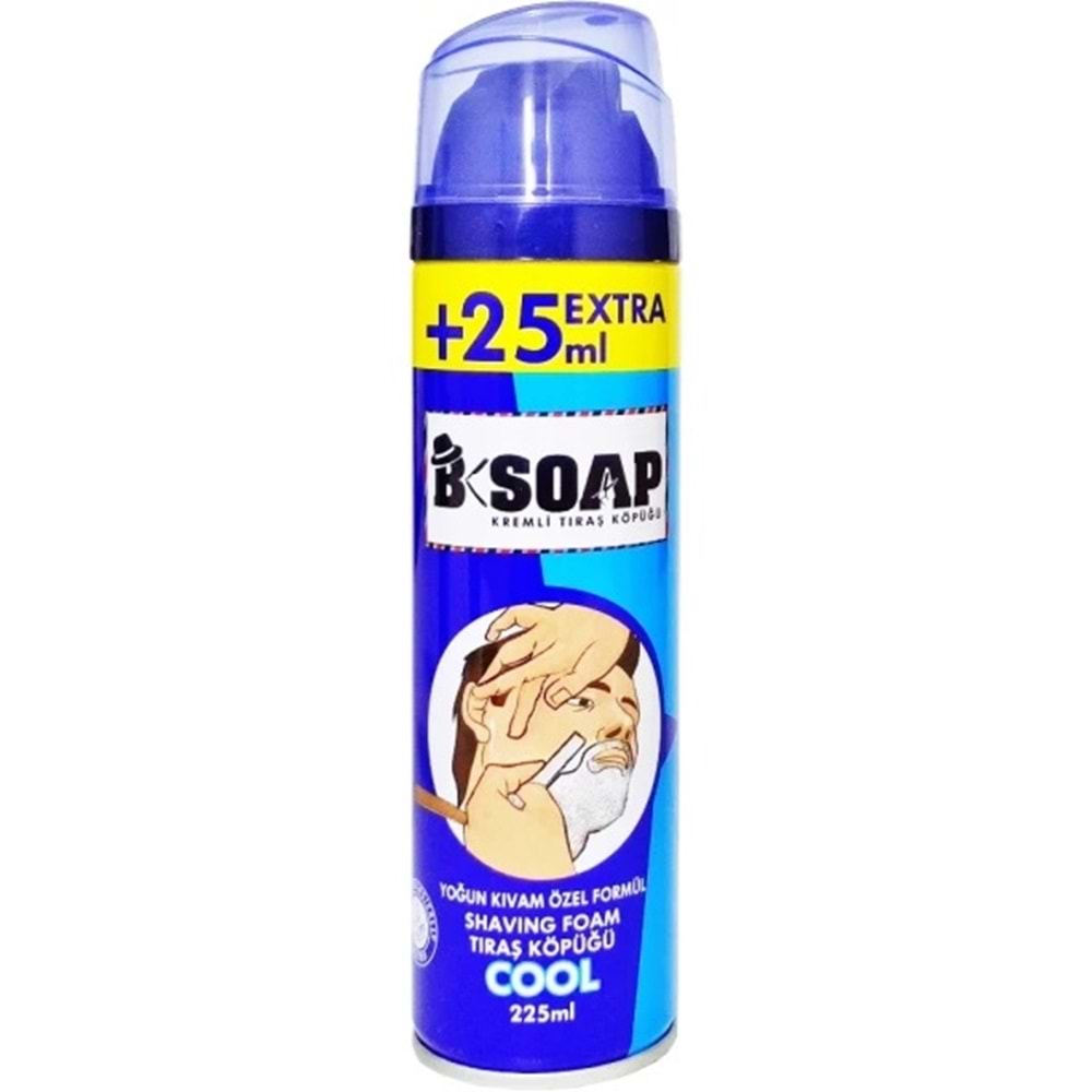B SOAP COOL TRAŞ KÖPÜĞÜ 225ML