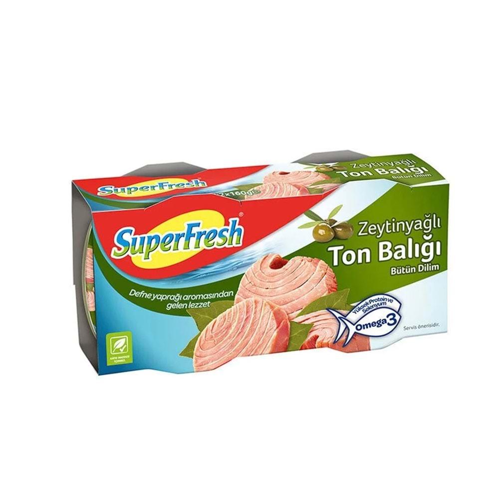 SUPERFRESH TON BALIĞI ZEYTİNYAĞLI 2X140 G