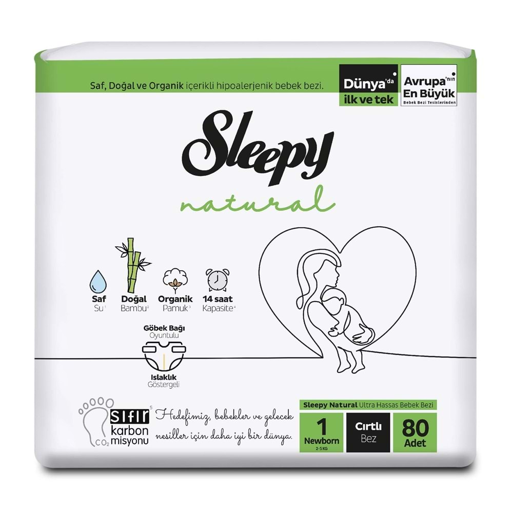 SLEEPY NATURAL 1 NEWBORN 64 ADET