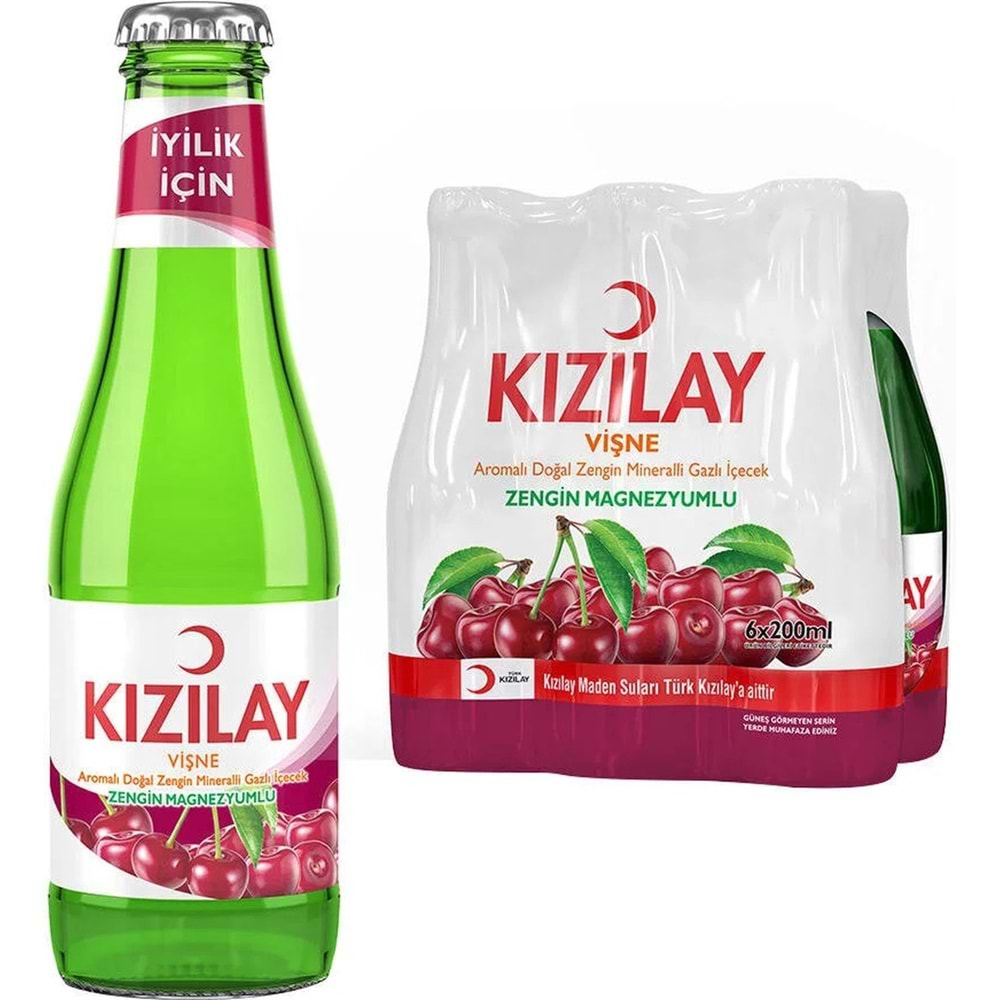 KIZILAY VİŞNELİ SODA 6X200ML