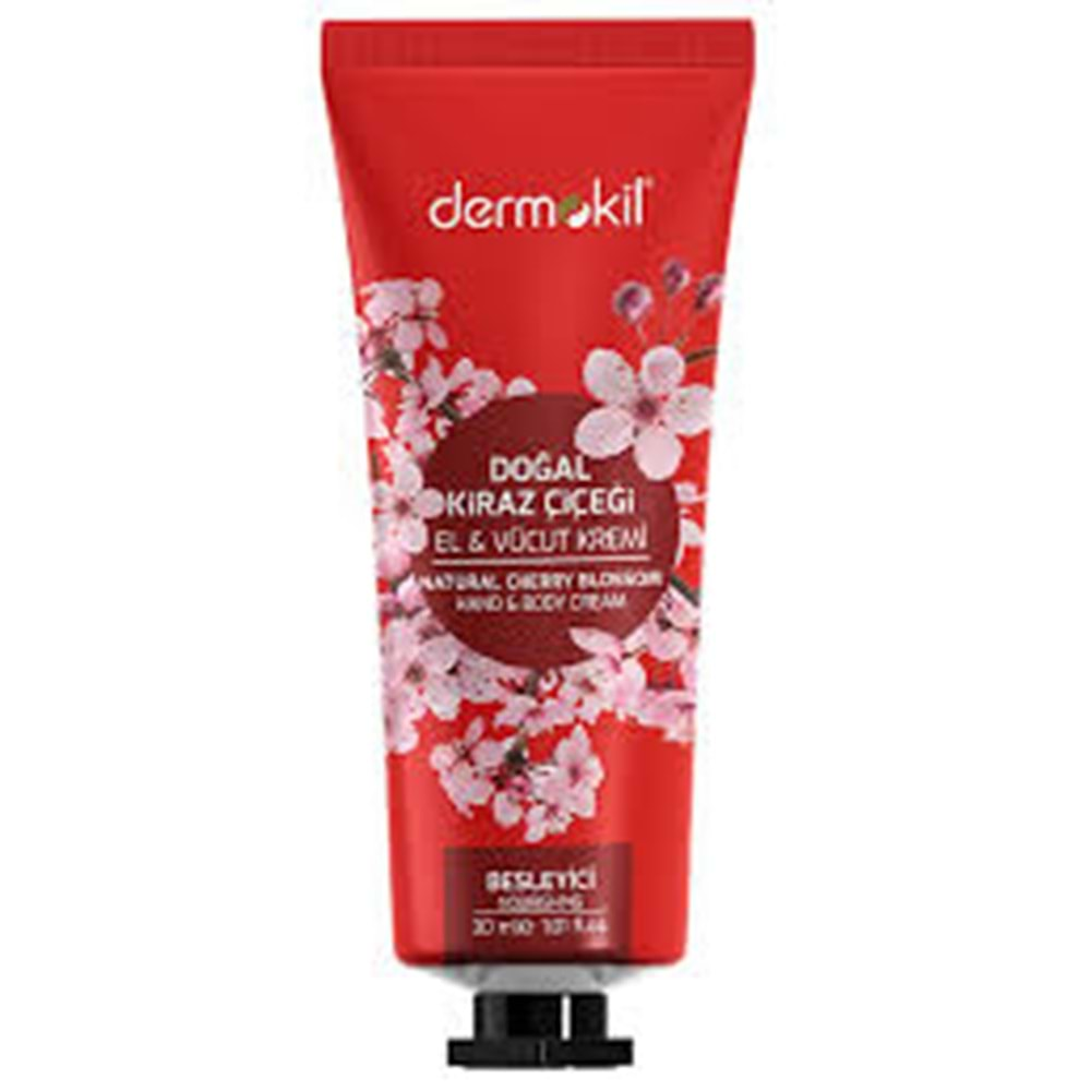 DERMOKİL DOĞAL KİRAZ ÇİÇEĞİ EL VE VÜCUT KREMİ 30ML