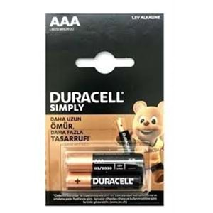 DURACELL İNCE KALEM PİL 2Lİ