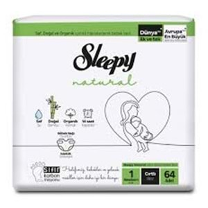 SLEEPY NATURAL 1 NEWBORN 64 ADET