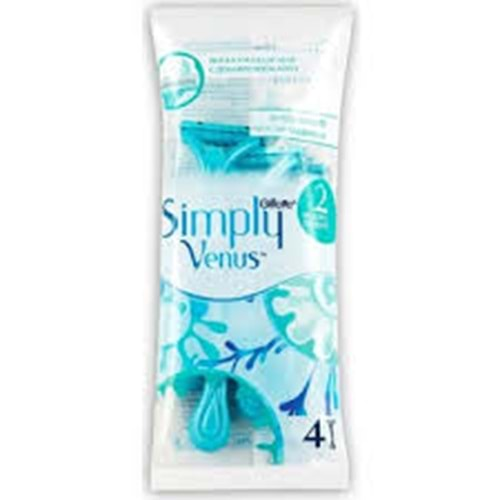 VENUS 2 SIMPLY POŞET TIRAŞ BIÇAĞI 4'LÜ