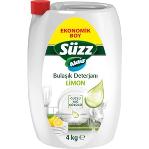 SÜZZ LİMON AKTİF BULAŞIK DET. SIVI 4 KG