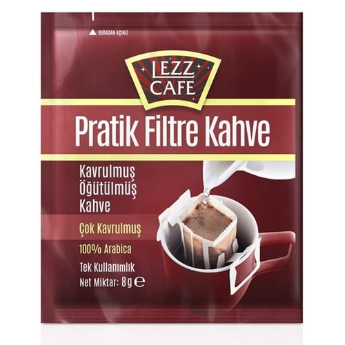 LEZZCAFE PRATİK FİLTR KAHVE KAVR. 8 GR