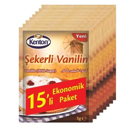 KENTON ŞEKERLİ VANİLİN 15Lİ POŞET