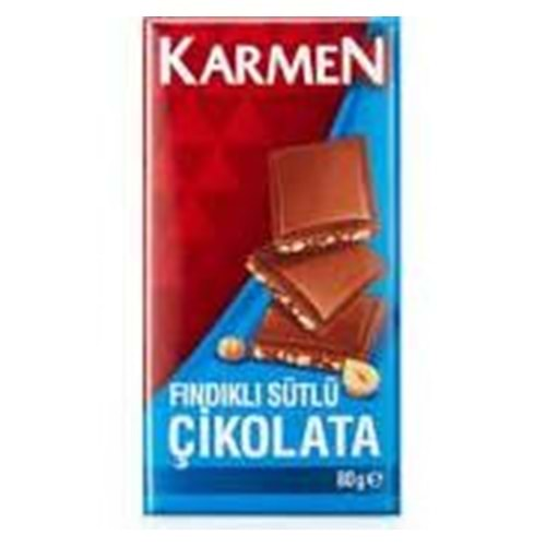 KARMEN FINDIKLI ÇİKOLATA 80GR