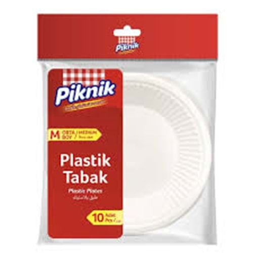 PİKNİK PLASTİK TABAK 10 AD