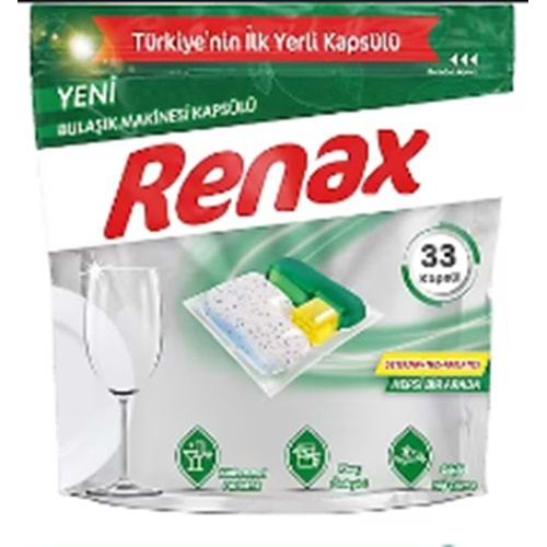 RENAX BULAŞIK MAKİNESİ KAPSULU 33 LÜ