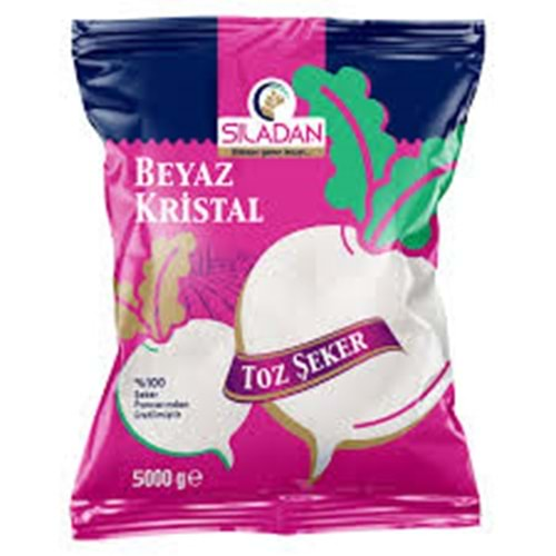 SILADAN BEYAZ KRISTAL TOZ SEKER 5 KG