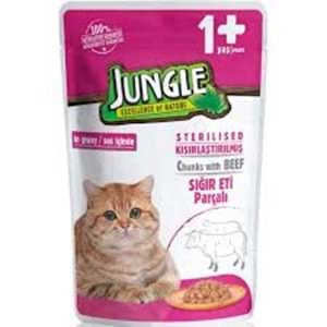 JUNGLE POUCH KISIR KEDİ DANA ETLİ 100.GR