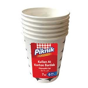 PİKNİK KARTON BARDAK 6.LI